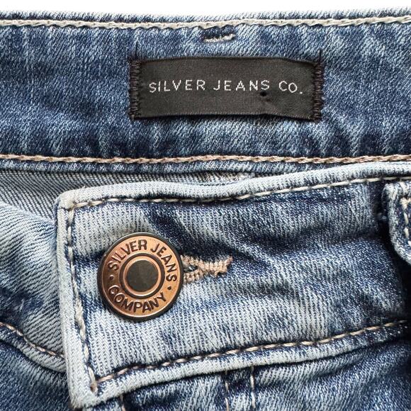 Silver Jeans Women’s Size 28 28x30 Blue Boyfriend ankle mid rise 1228 - Picture 3 of 12